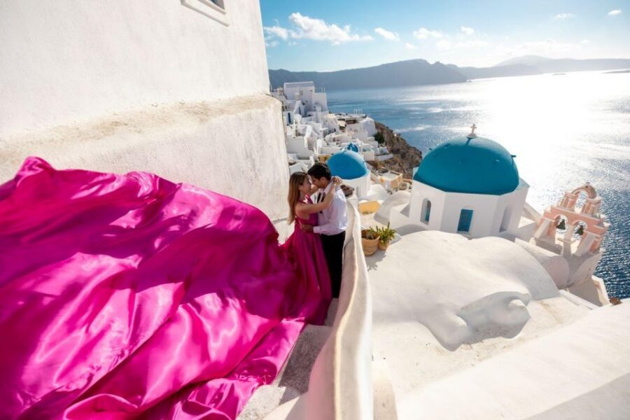 Santorini: Unique Flying Dress Photoshoot Experience - Key things to know before you book a Santorini flying dress shoot