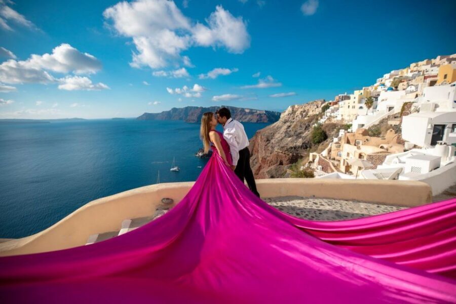 Santorini: Unique Flying Dress Photoshoot Experience - Weather and wind: the only real wildcard