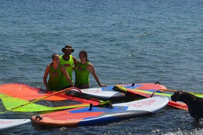 Santorini Windsurfing lessons - Equipment and the Radio-Coach Advantage