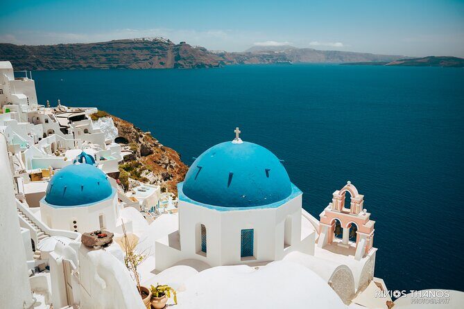 Santorini_Panoramic Tour - Oia: Start with caldera views and those famous blue domes