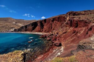 Santorini_Panoramic Tour - Kamari Beach: Volcanic Black Beach plus time for local food