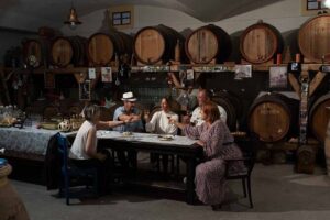Santorini_Sunset Cheers and Dine - Stop 1: Winery visit and tasting tied to Santorini’s volcanic character