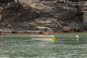 Self-Drive License-Free Boat Rental in Santorini from Vlichada - The boat you get: comfort, safety, and tech that’s actually useful