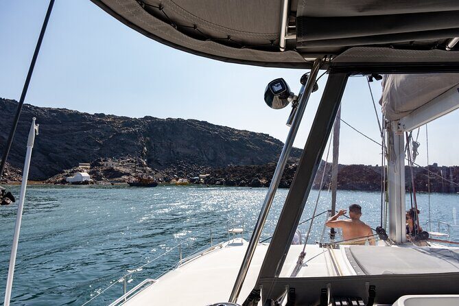 Semi Private Santorini Catamaran Tour - White Beach: A One-Hour Color Stop You Can Enjoy Without Rushing