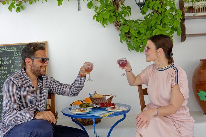 Traditional Tastes of Santorini Food Tour - Megalochori: tasting wines in a traditional village